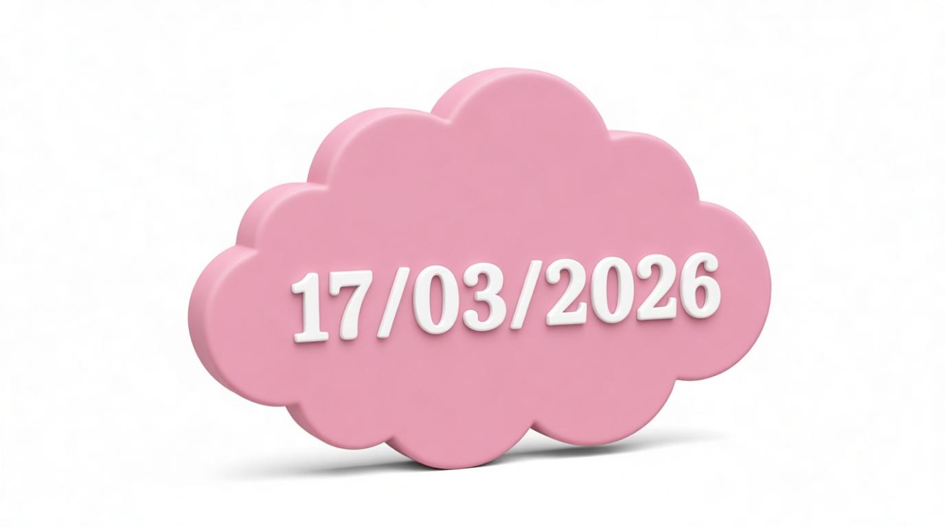 Pink Cloud Date Plaque free 3D printable STL