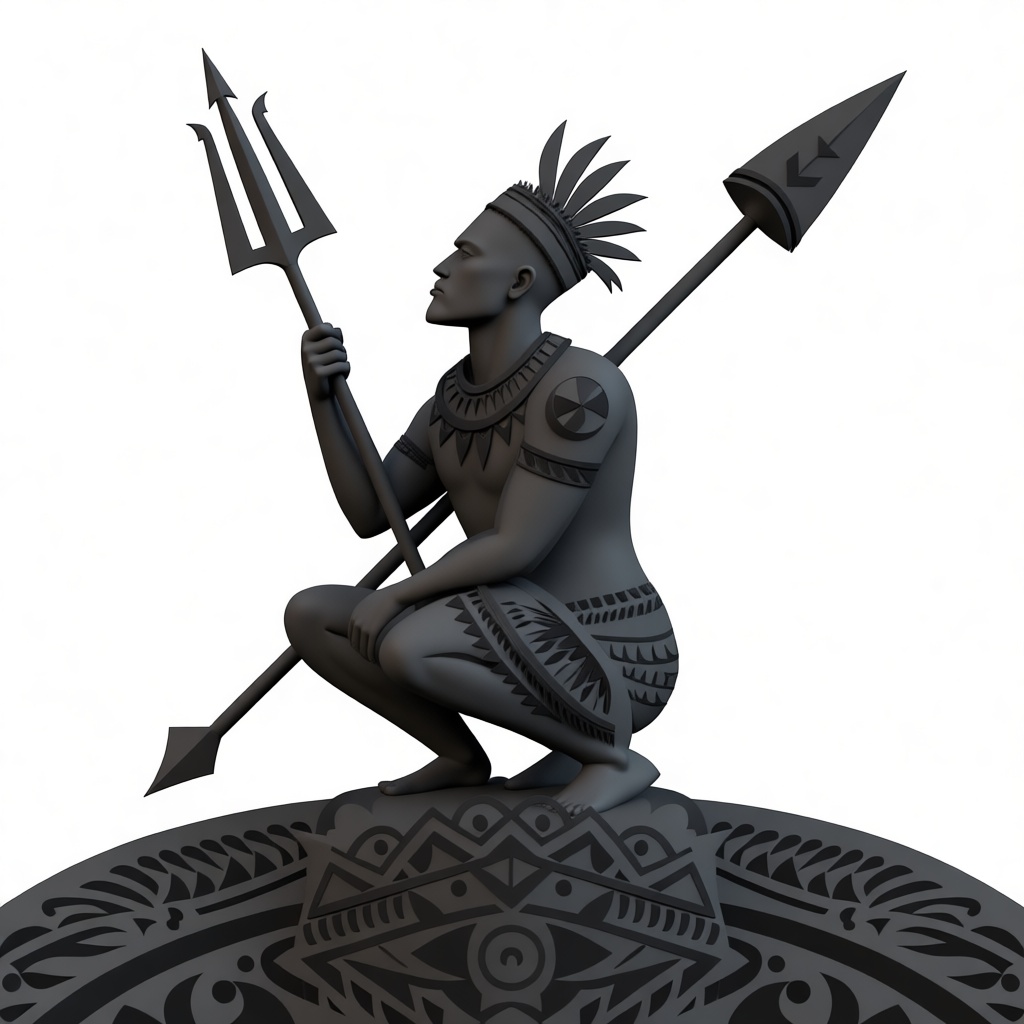 Maori Warrior Figurine free 3D printable STL