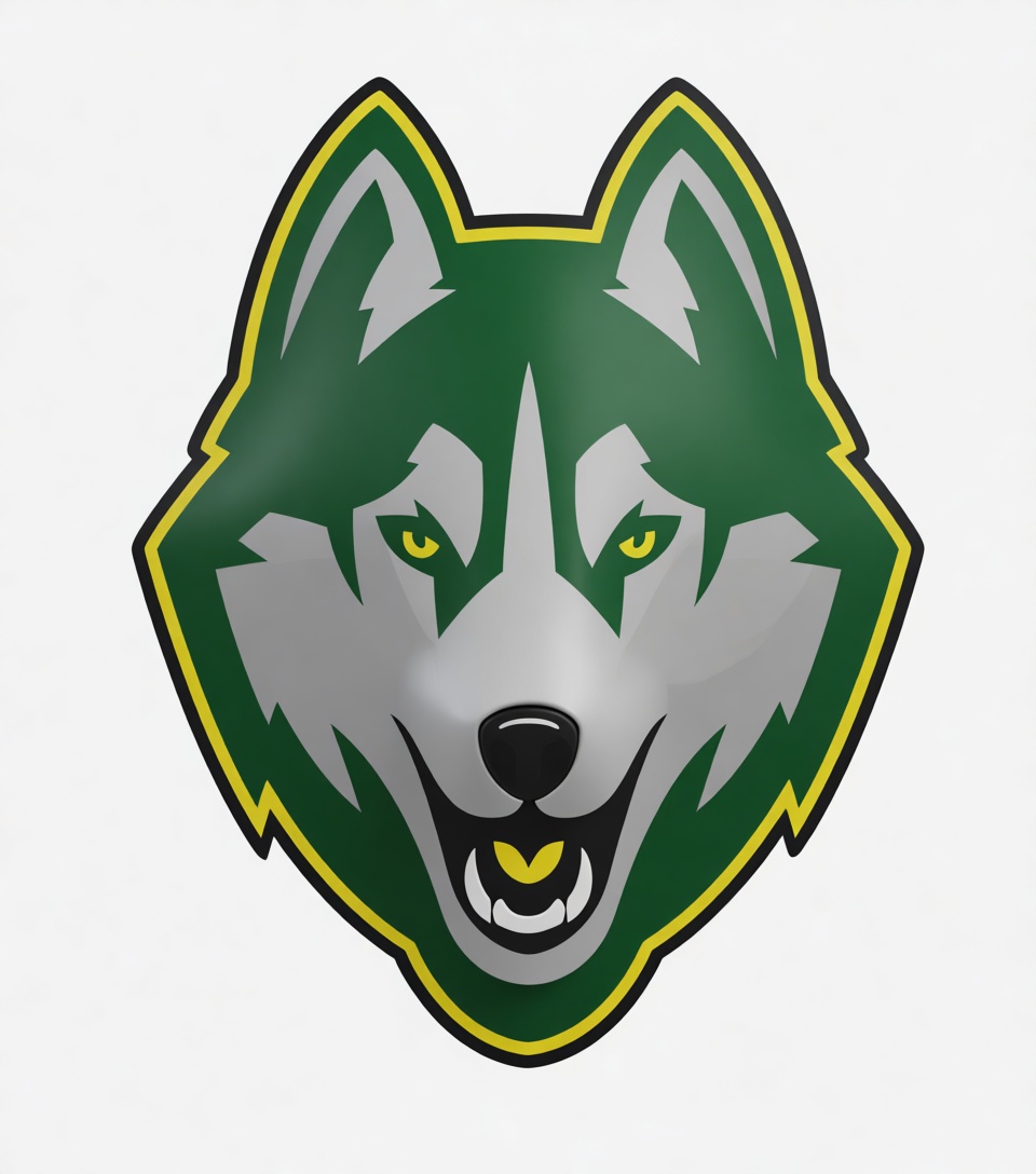 Husky Dog Emblem free 3D printable STL