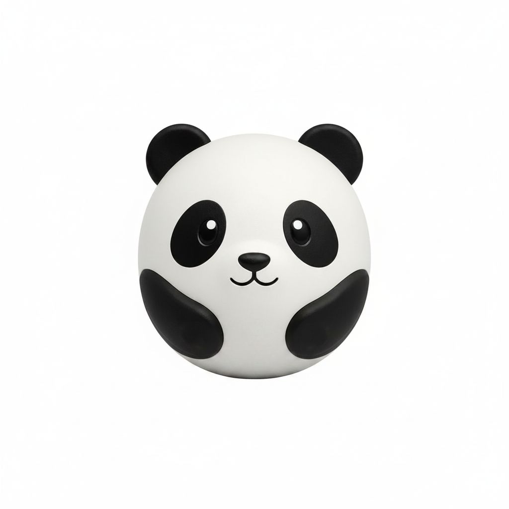 Panda Ball Figurine free 3D printable STL