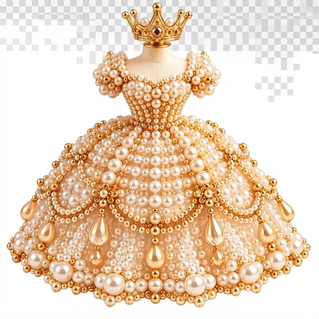 Pearl Queen Dress Model free 3D printable STL