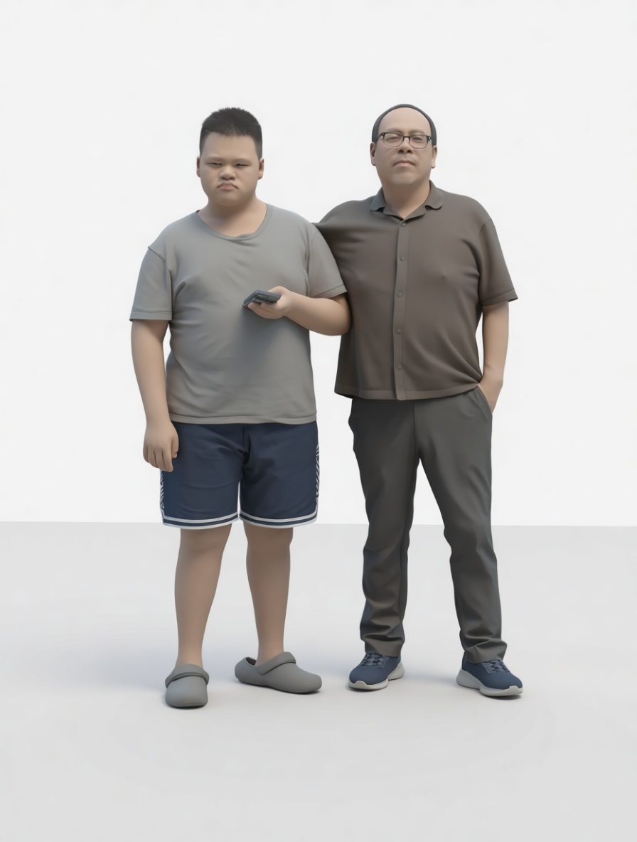 Casual Father and Son Model free 3D printable STL