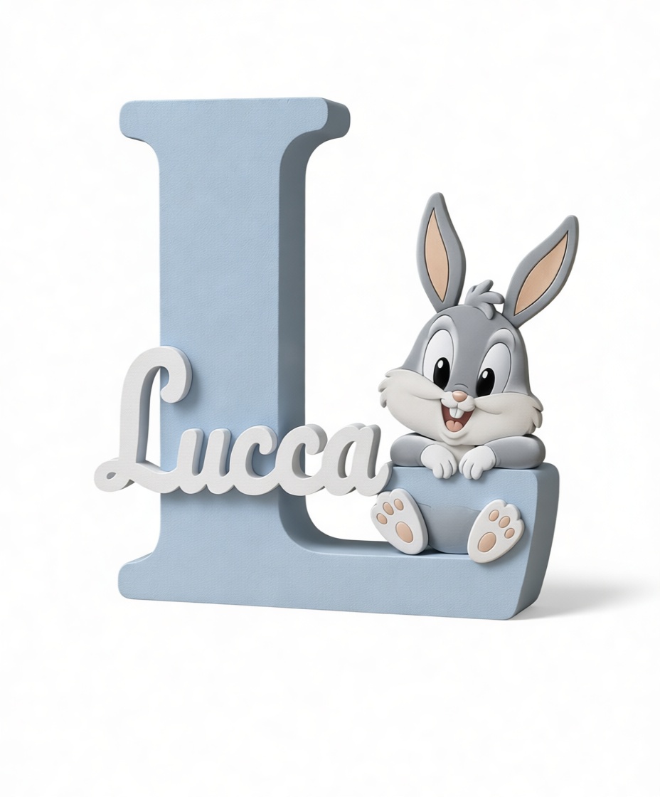 Bugs Bunny Name Sculpture free 3D printable STL