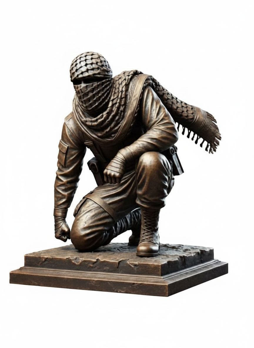 Kneeling Tactical Soldier Statue free 3D printable STL