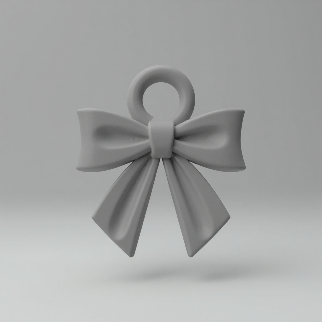 Bow Keychain Model free 3D printable STL