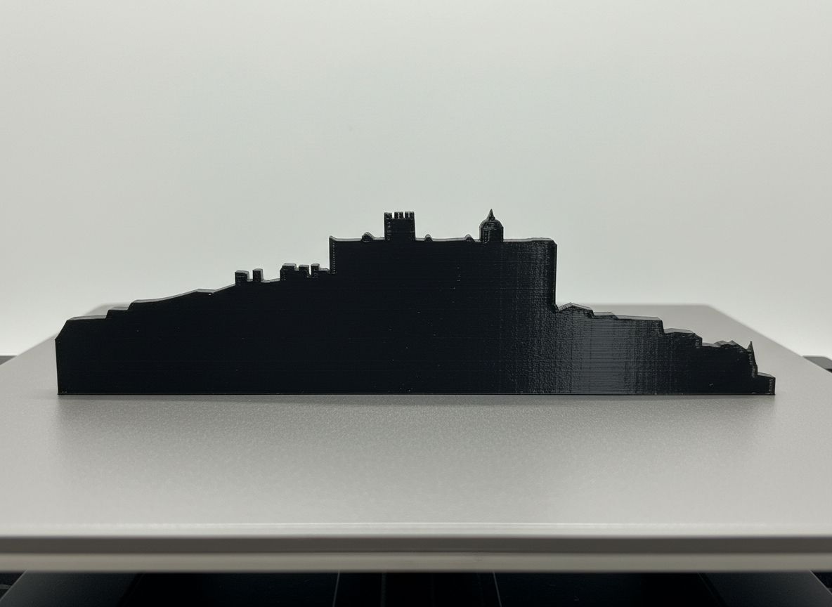 Edinburgh Castle Silhouette free 3D printable STL