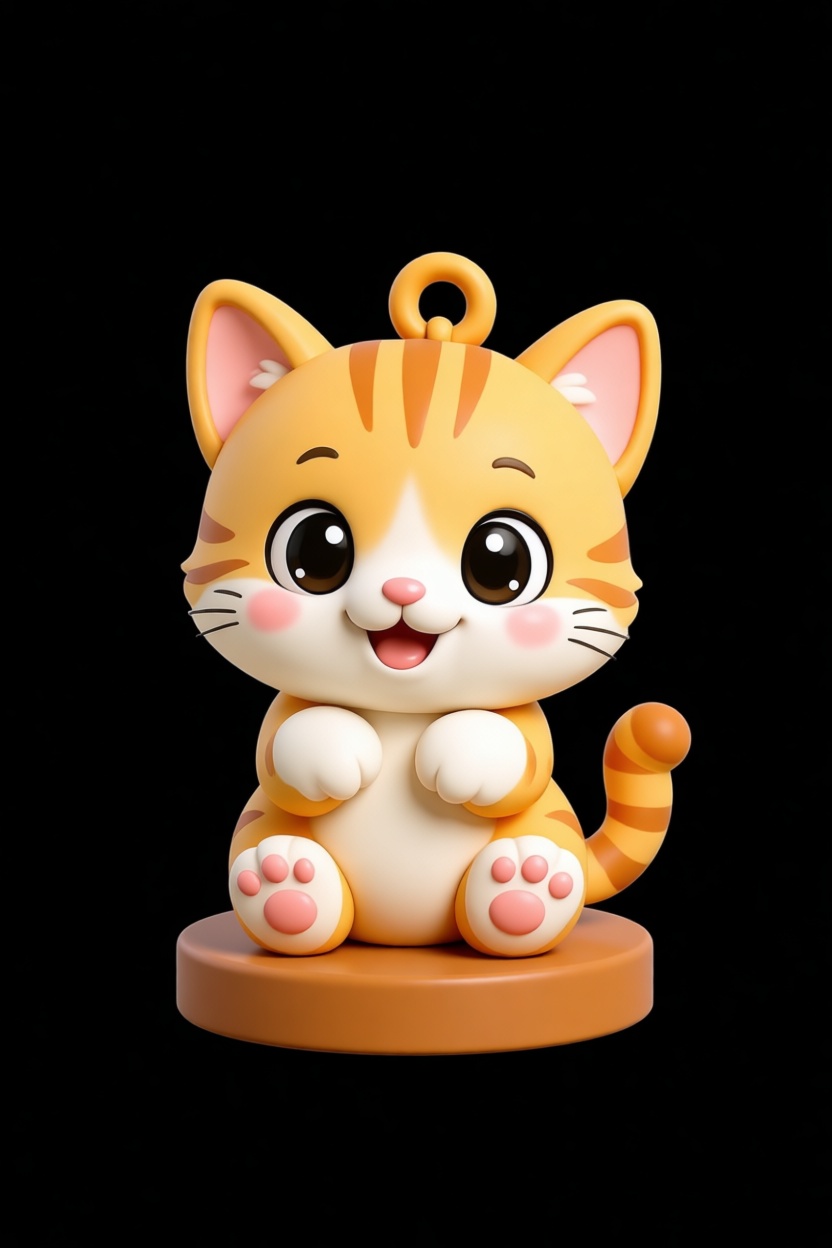 Orange Tabby Cat Figurine free 3D printable STL