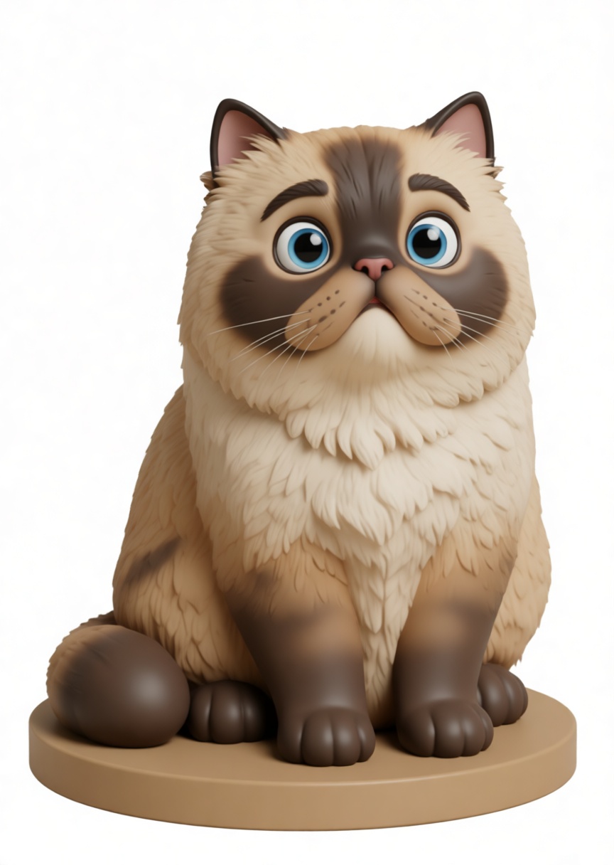 Ragdoll Cat Figurine free 3D printable STL