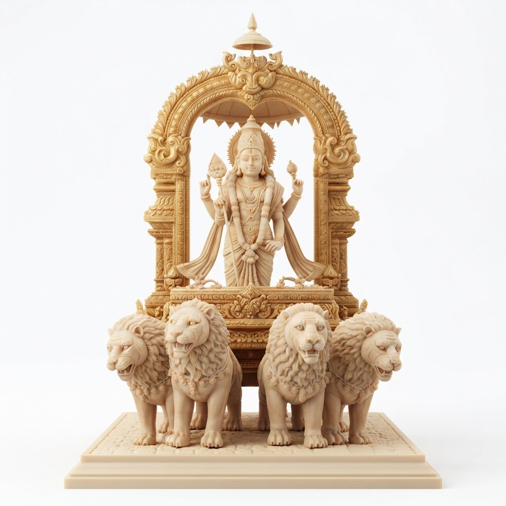 Durgamata Statue Figurine free 3D printable STL