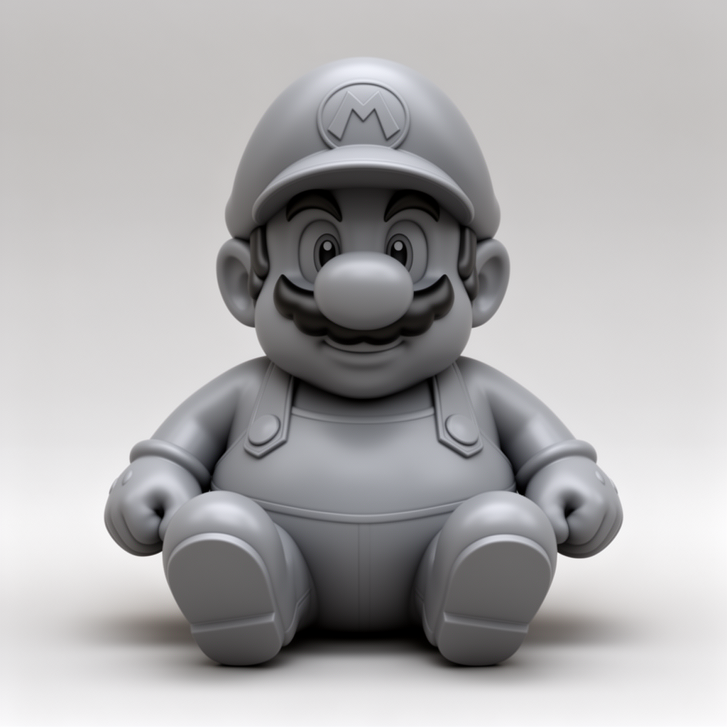 Super Mario Fat Figurine free 3D printable STL