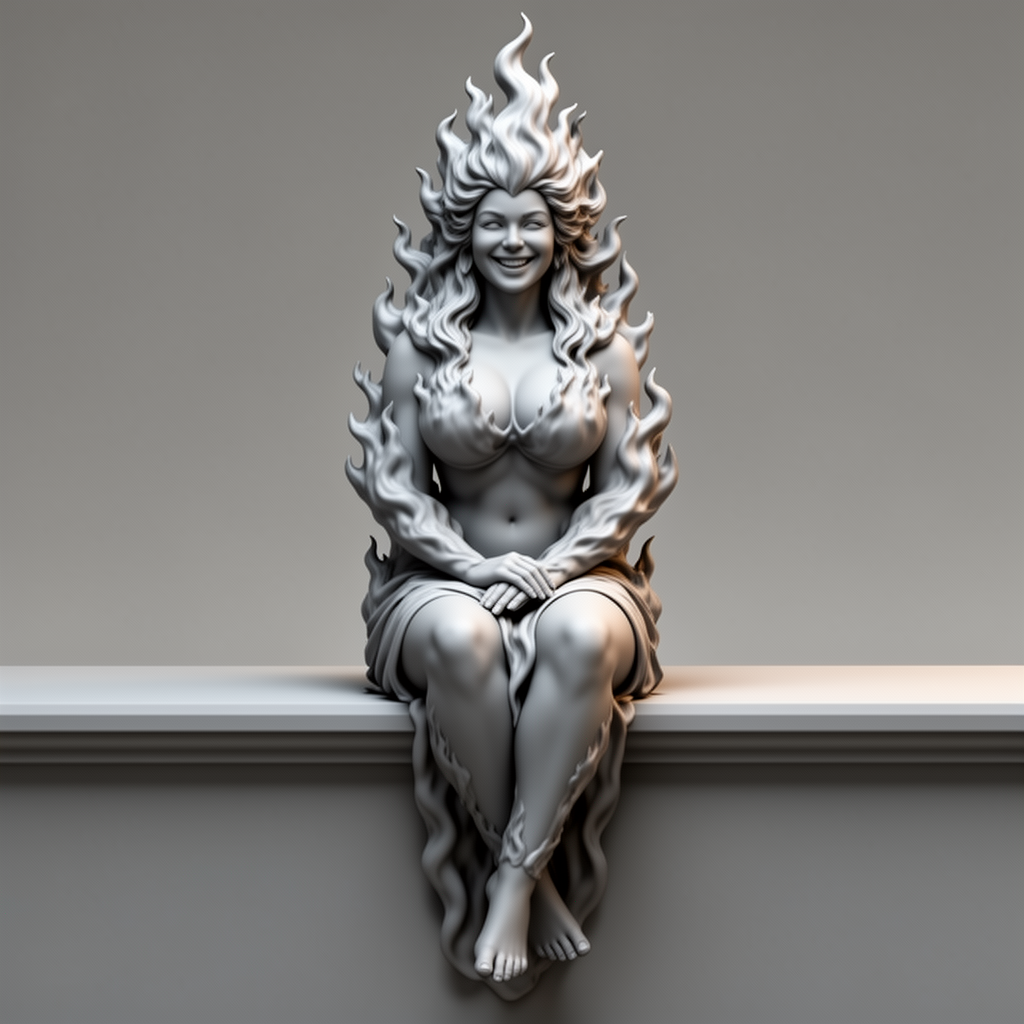 Fire Goddess Figurine free 3D printable STL