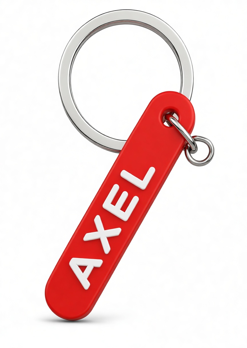Axel Name Keychain free 3D printable STL