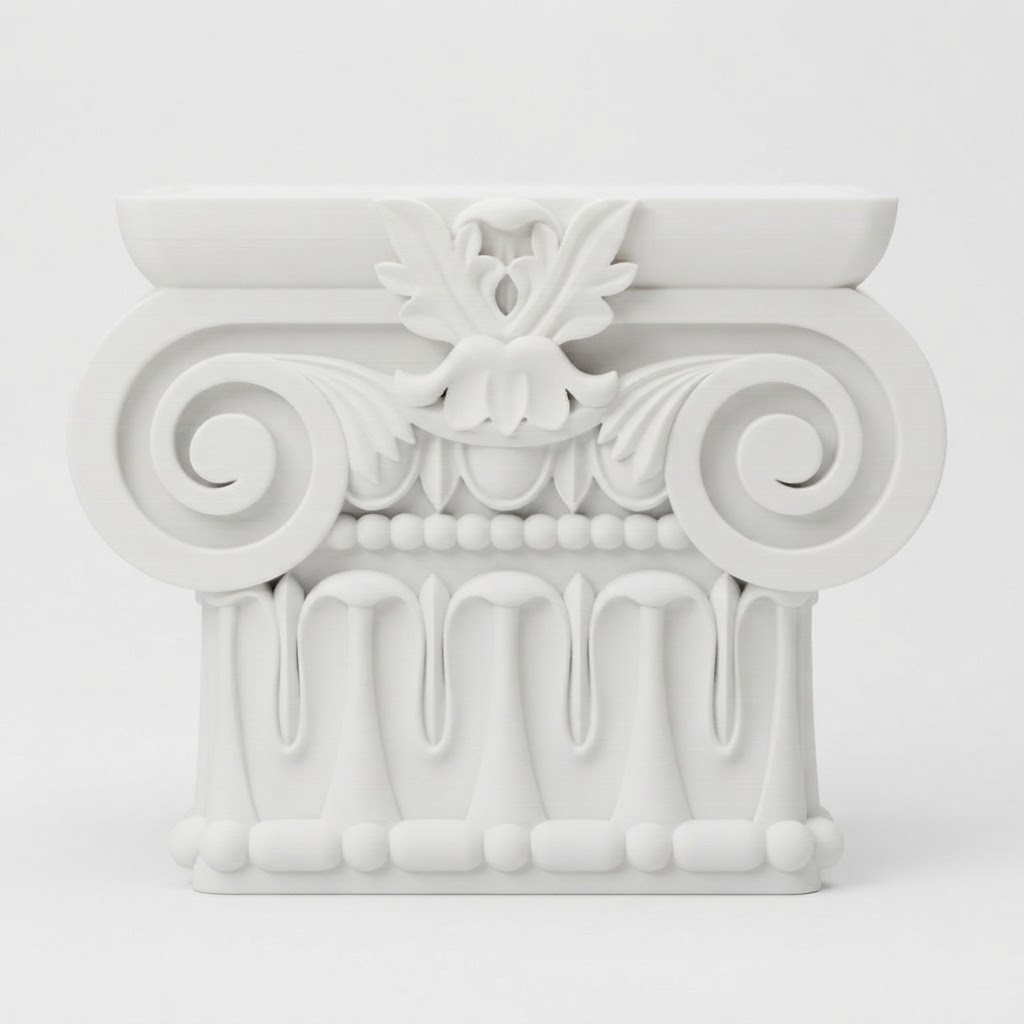 Ionic Capital Sculpture free 3D printable STL