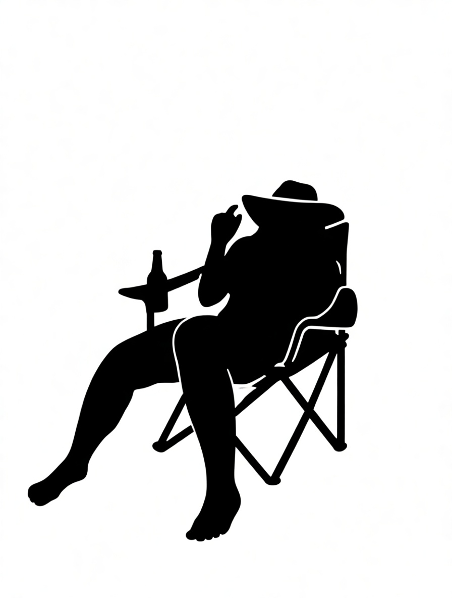 Relaxing Woman Silhouette free 3D printable STL