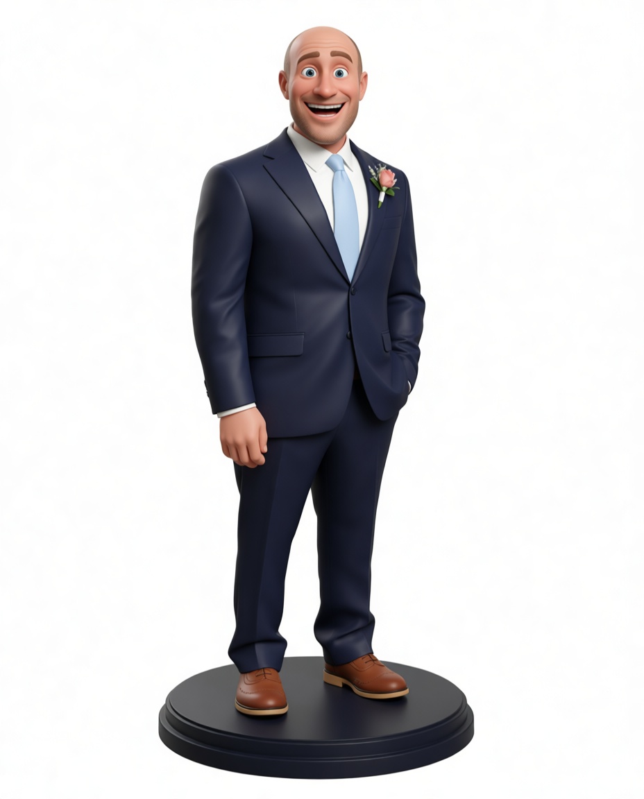 Smiling Groom Figurine free 3D printable STL