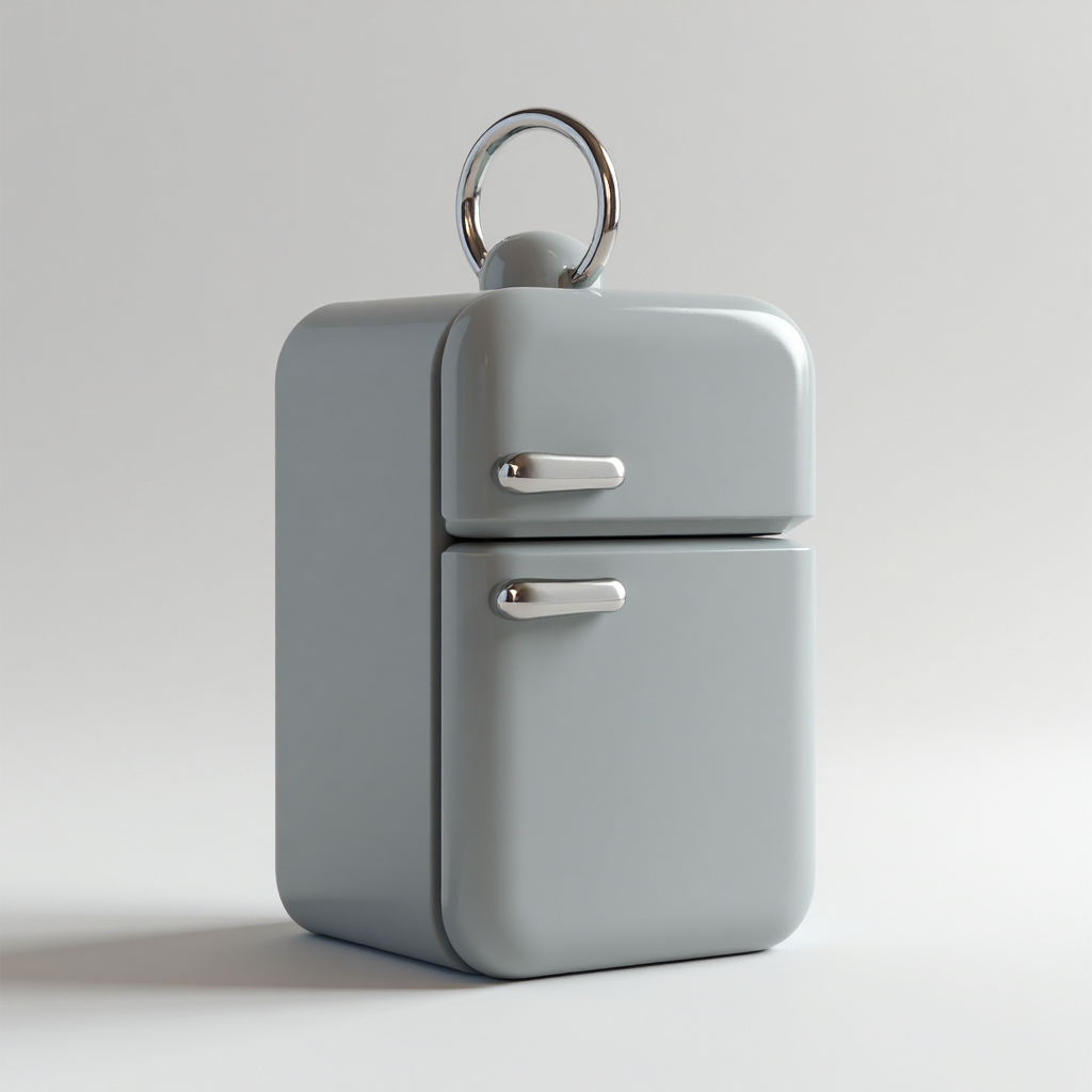 Aesthetic Mini Fridge Keychain free 3D printable STL