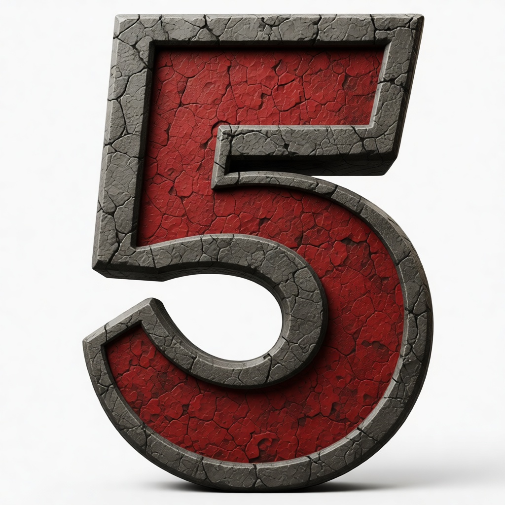 Number Five Sculpture free 3D printable STL