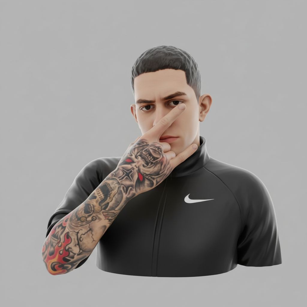 Tattooed Man Bust free 3D printable STL