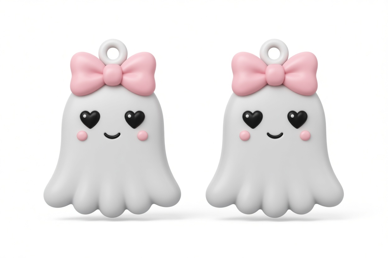 Cute Ghost Charm free 3D printable STL
