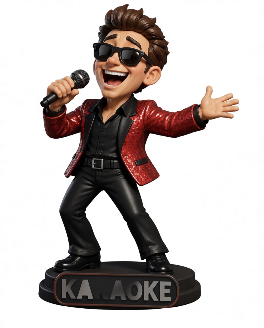 Karaoke Singer Figurine free 3D printable STL