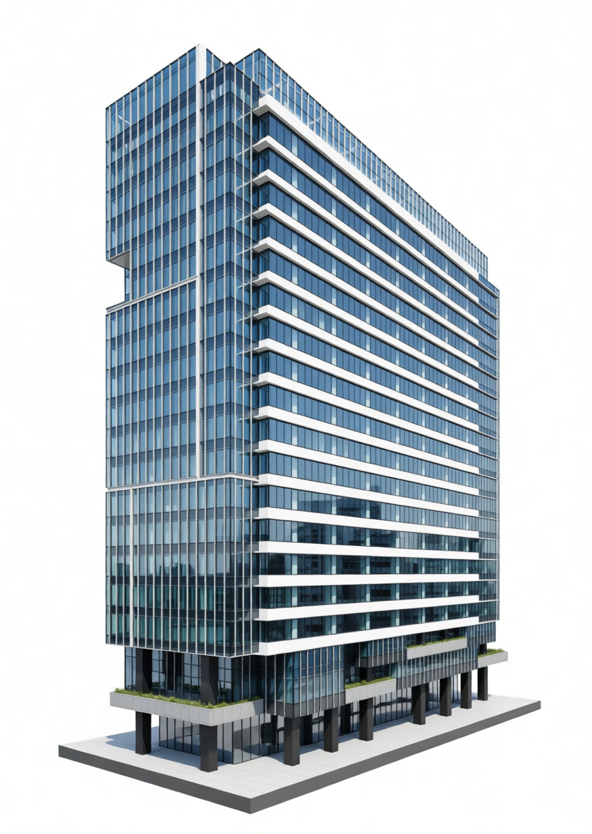 Modern Office Building Model free 3D printable STL