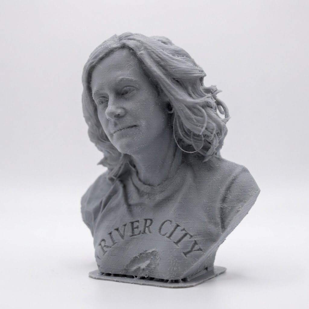 Woman Bust River City free 3D printable STL