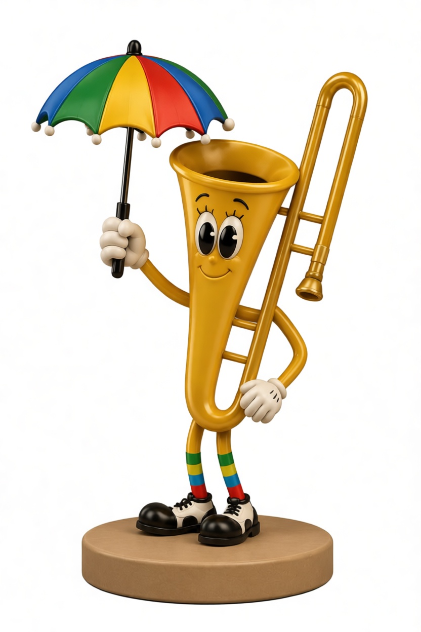 Trombone Character Figurine free 3D printable STL