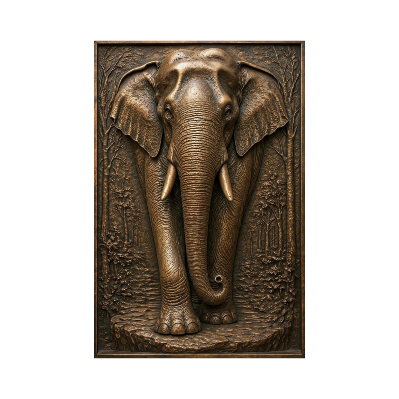 Elephant Wall Relief free 3D printable STL