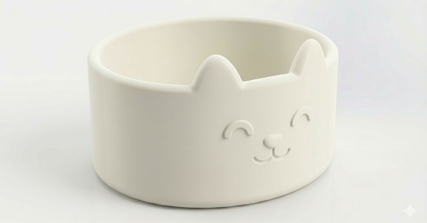 Cat Face Bowl free 3D printable STL