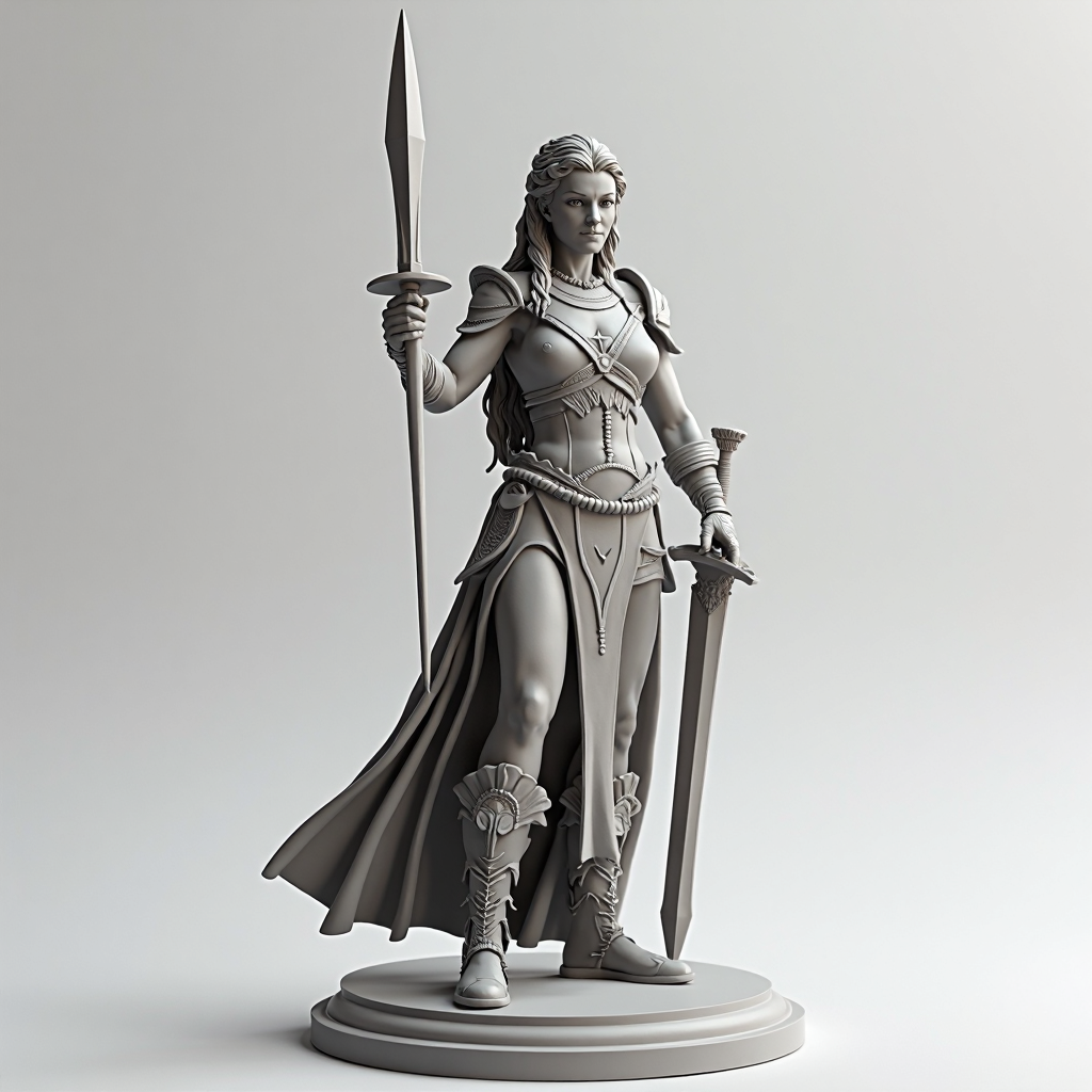 Barbarian Queen Bust free 3D printable STL