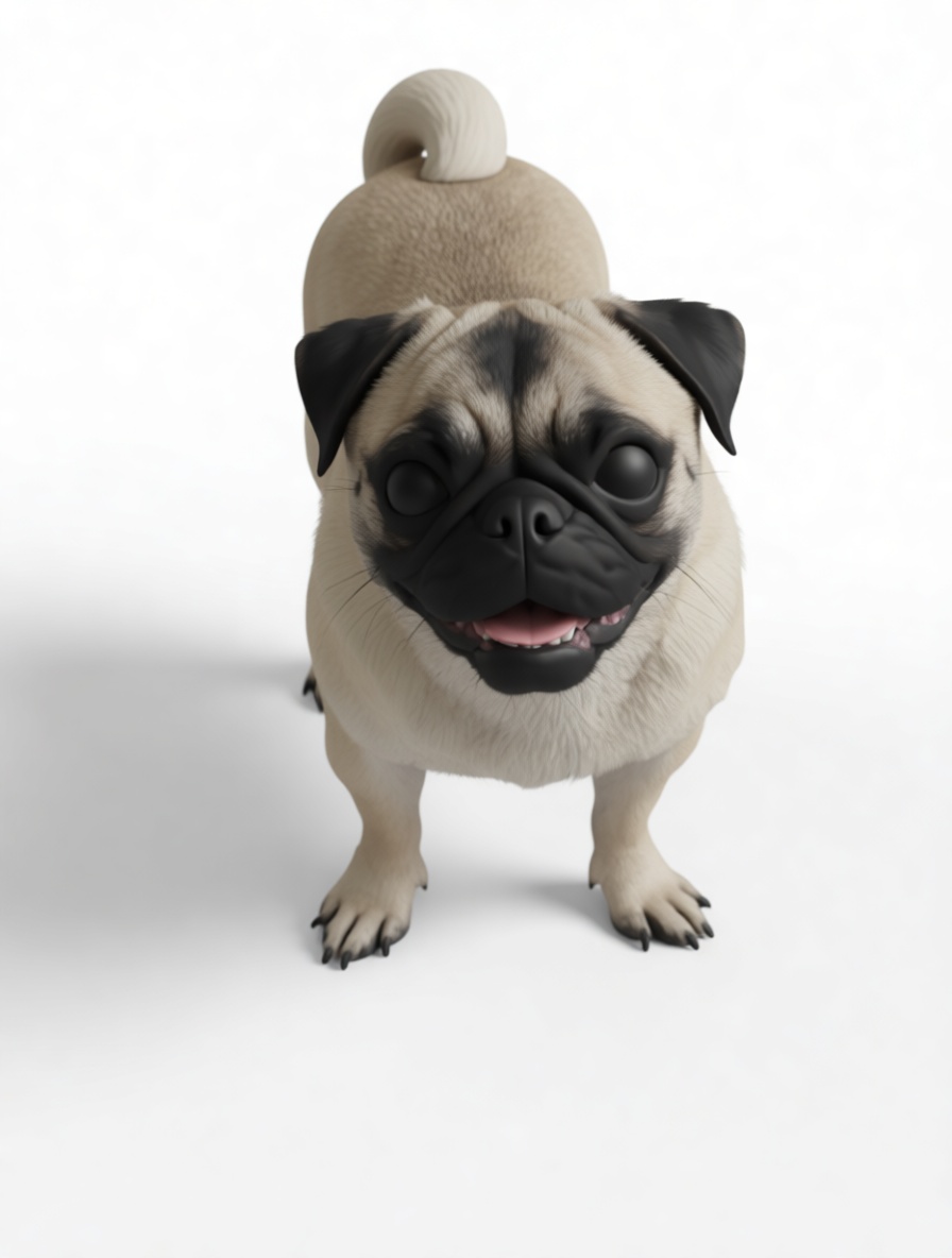 Pug Dog Figurine free 3D printable STL
