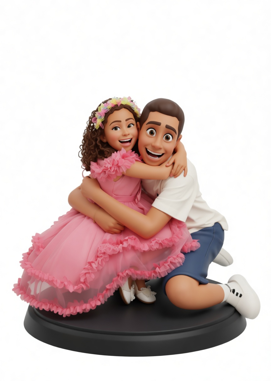 Father and Daughter Figurine free 3D printable STL