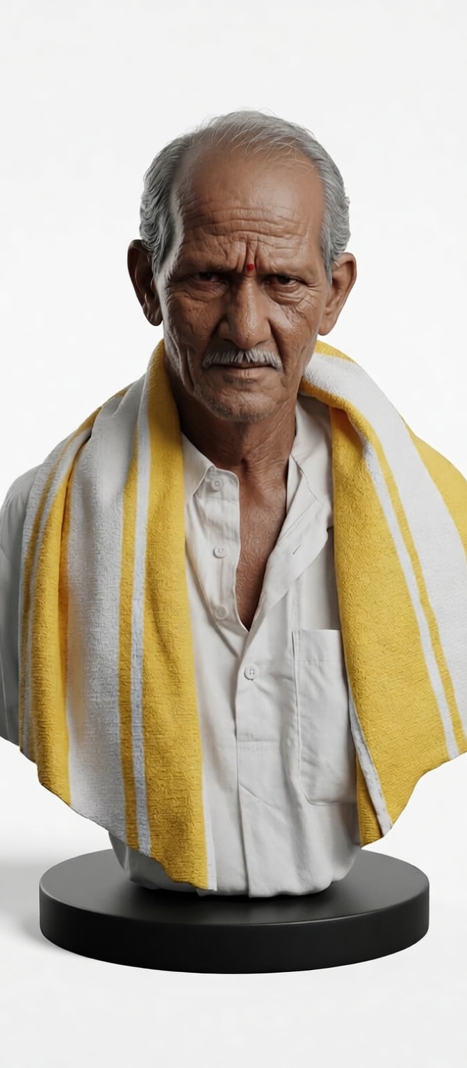 Indian Elderly Man Bust free 3D printable STL