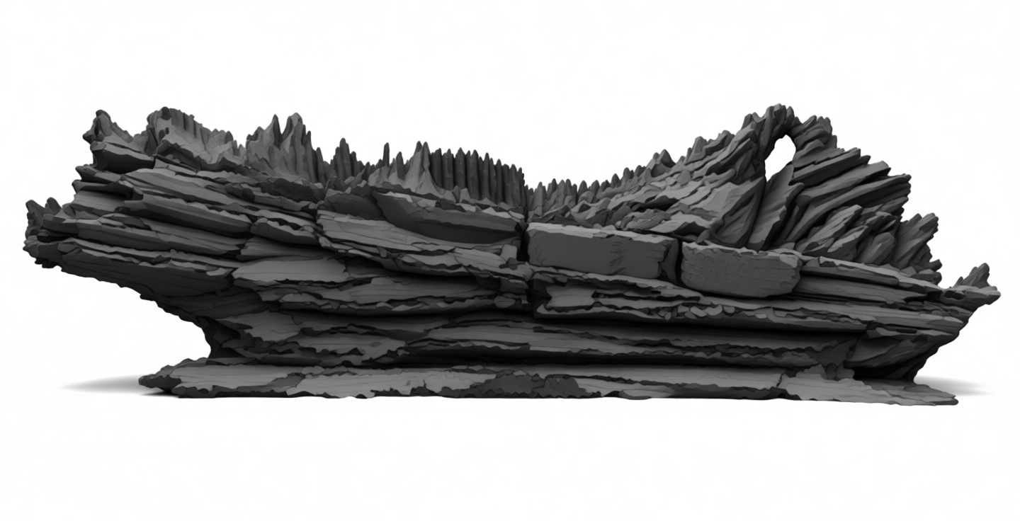 Layered Rock Formation Model free 3D printable STL