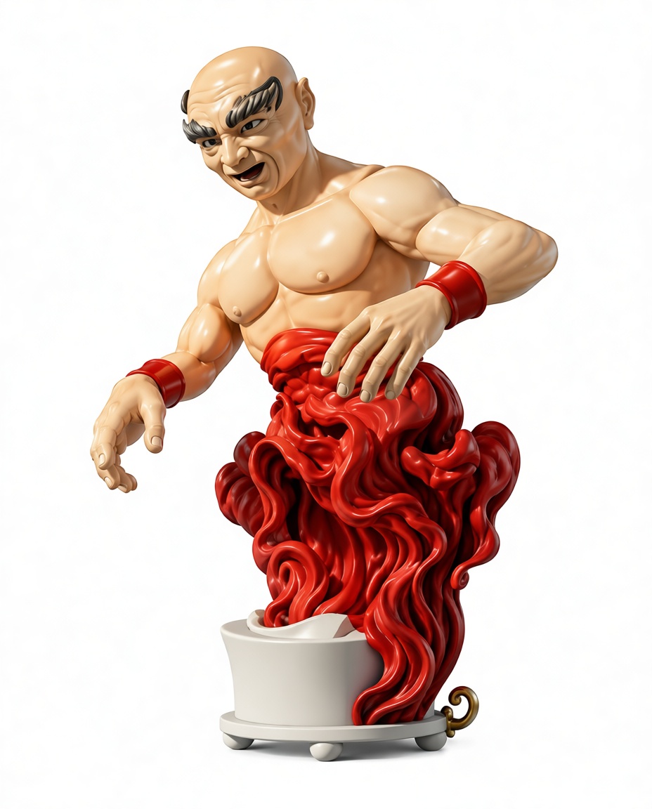 Genie in Red Smoke Figurine free 3D printable STL
