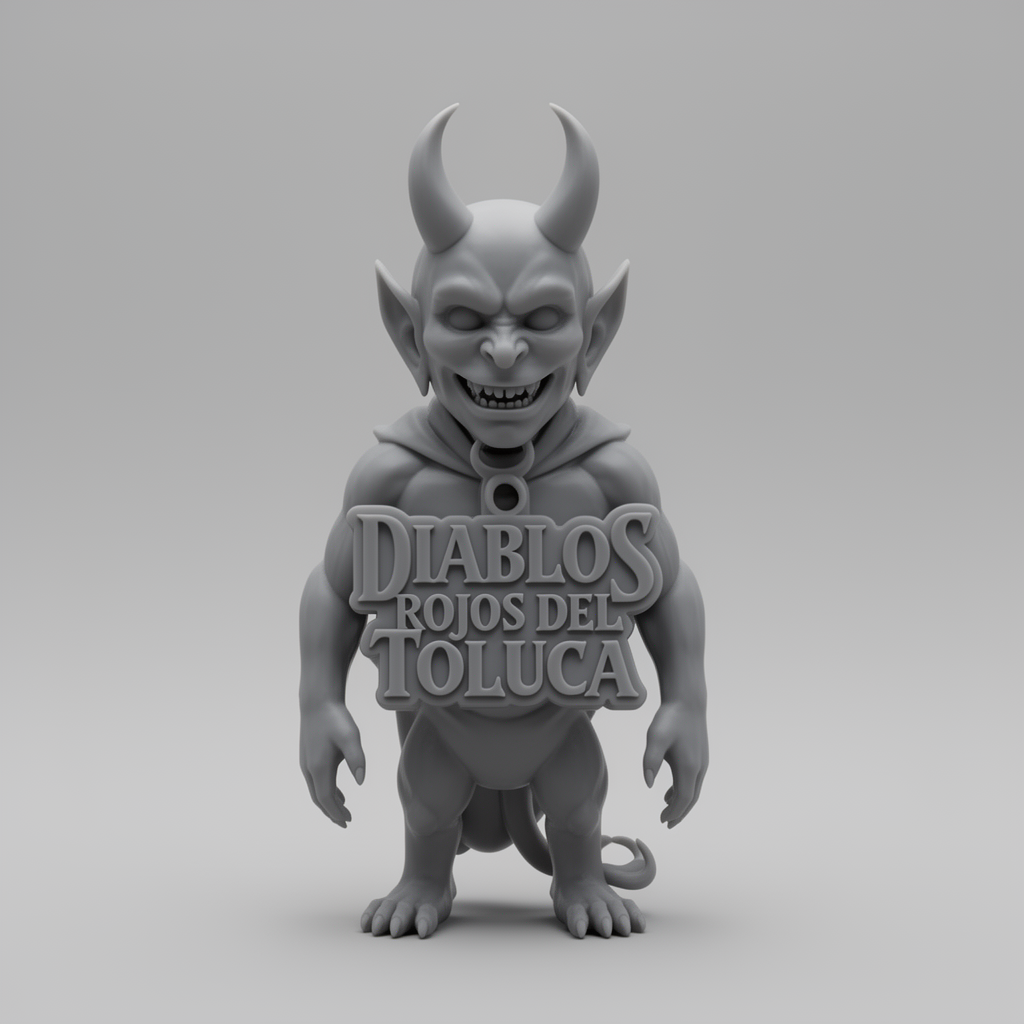 Diablos Rojos Toluca Keychain free 3D printable STL