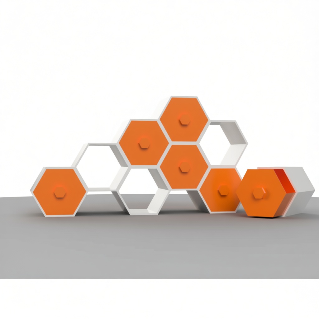 Hexagonal Modular Shelf free 3D printable STL