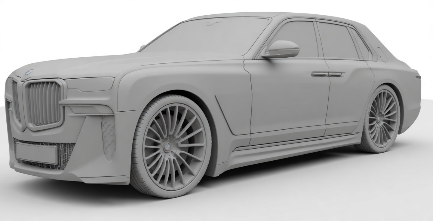 BMW 7 Series Model free 3D printable STL