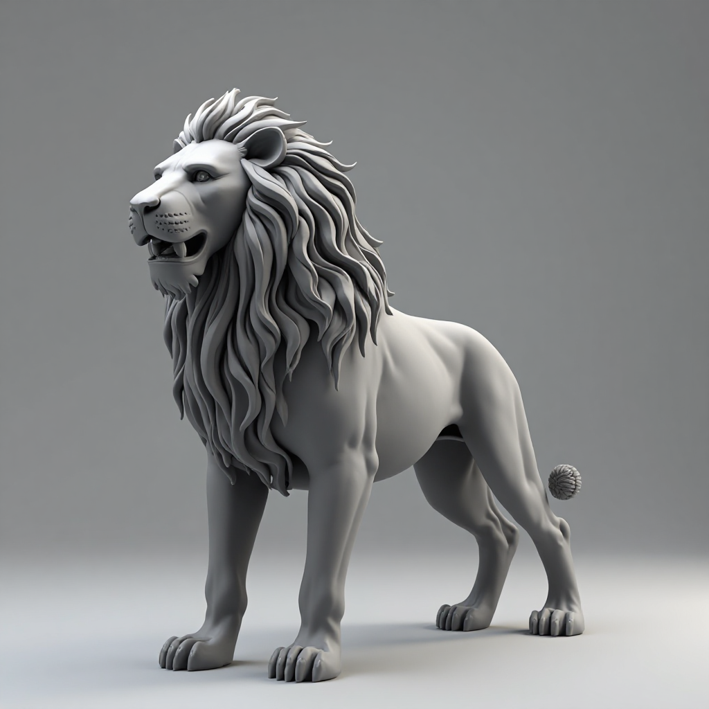 Majestic Lion Figurine free 3D printable STL