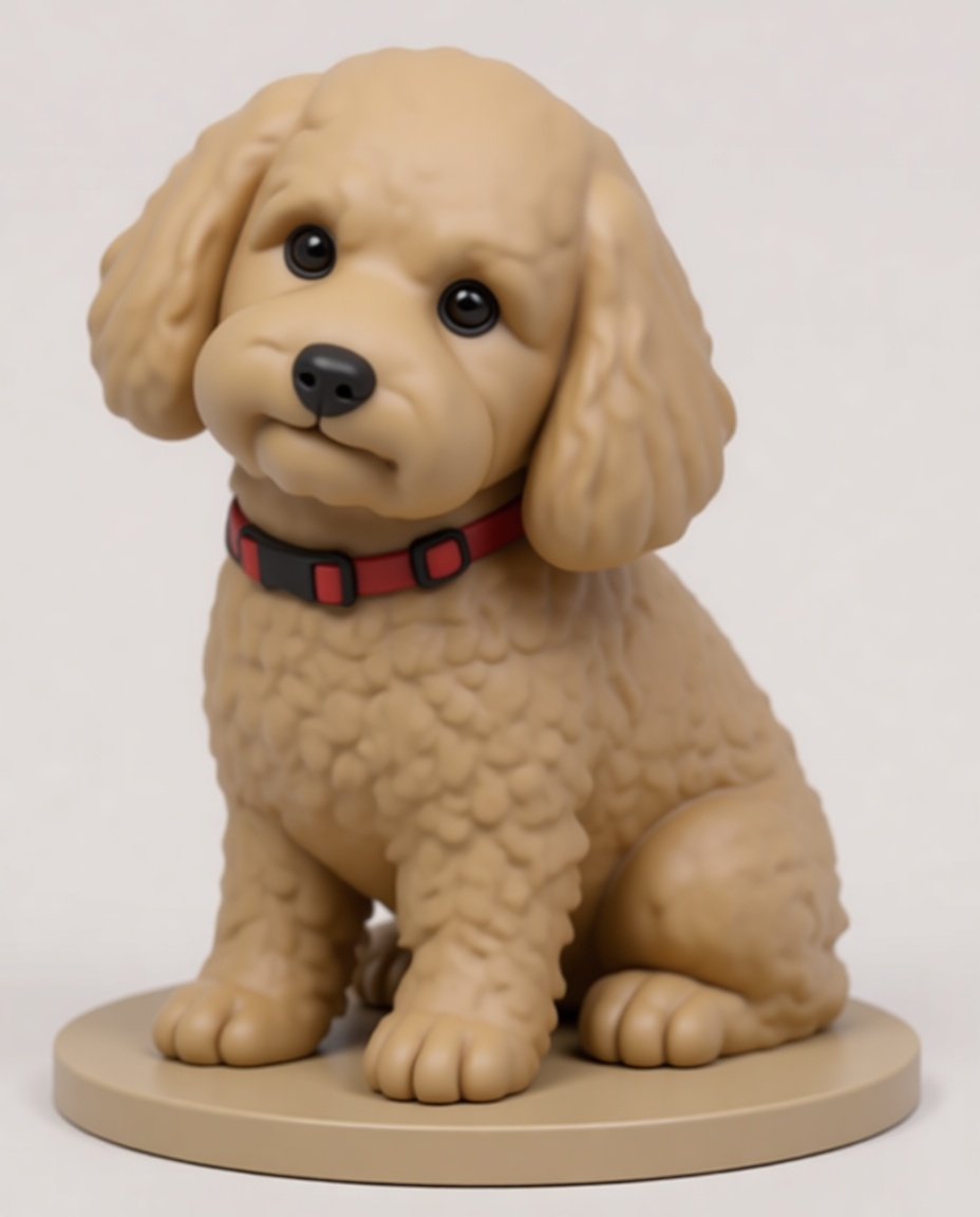 Poodle Dog Figurine free 3D printable STL