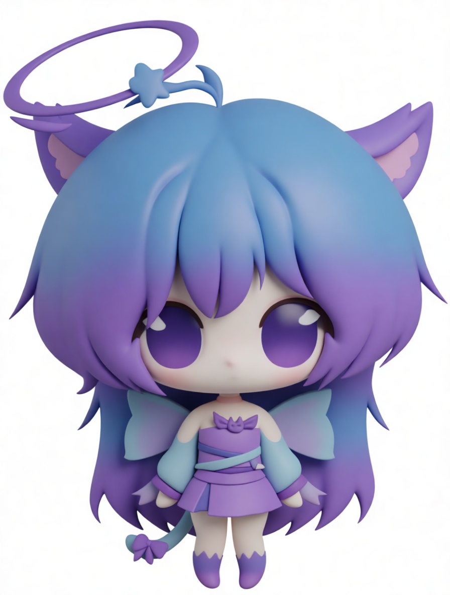 Anime Catgirl Figurine free 3D printable STL