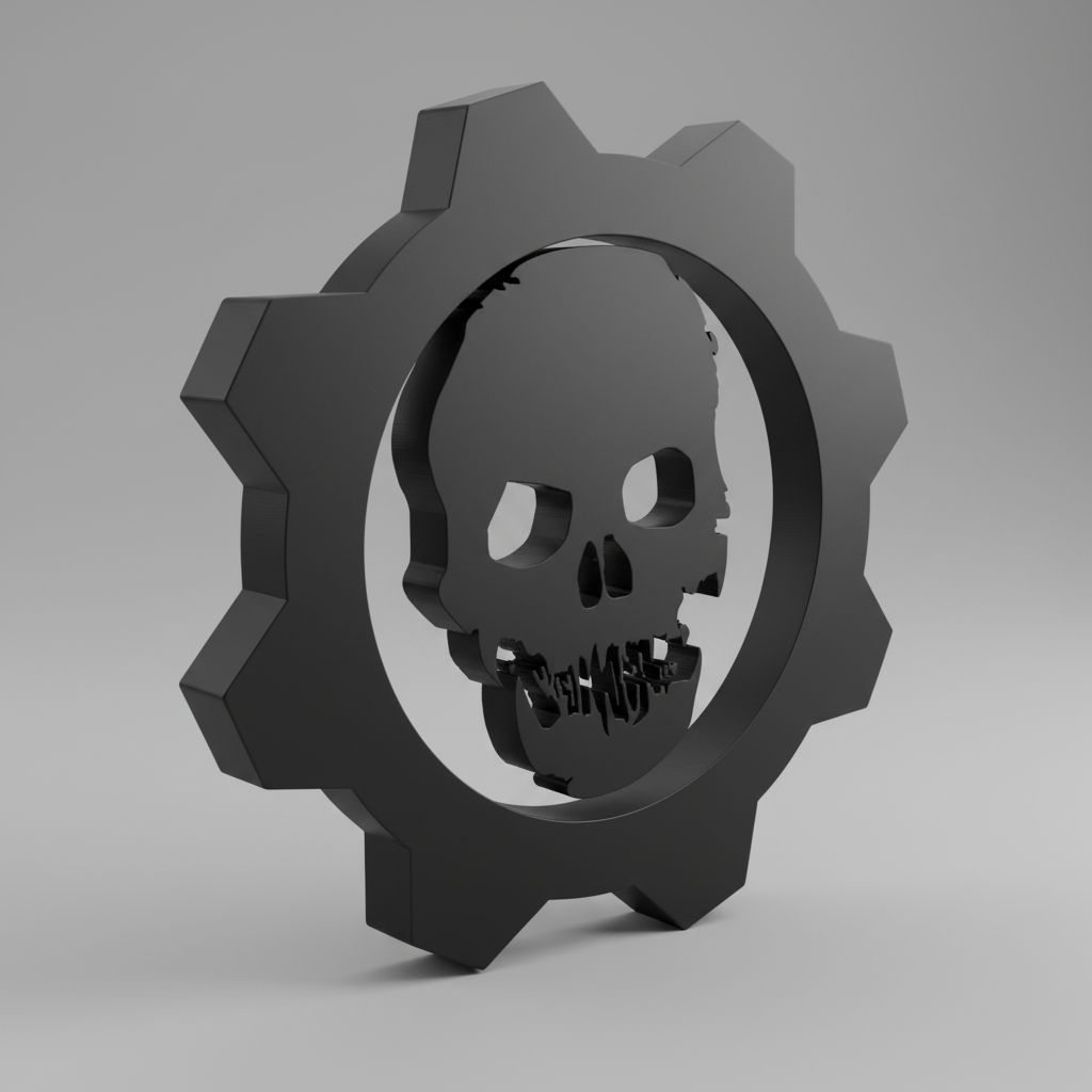 Gears of War Logo Emblem free 3D printable STL