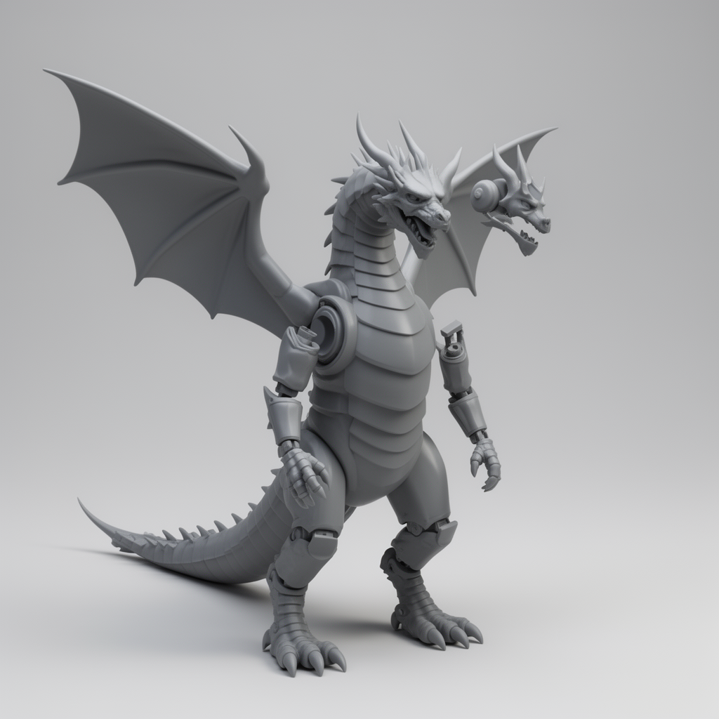Articulated Dragon Figurine free 3D printable STL