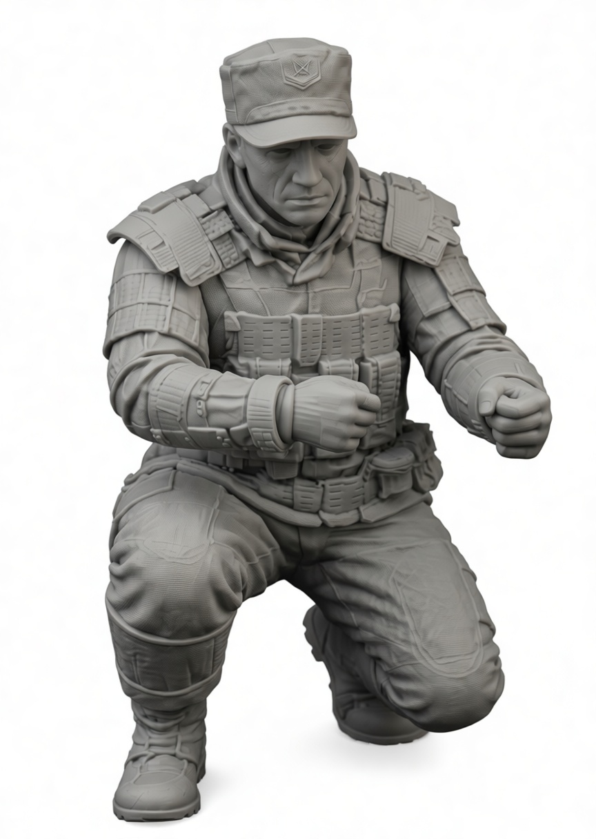 Modern Soldier Figurine free 3D printable STL