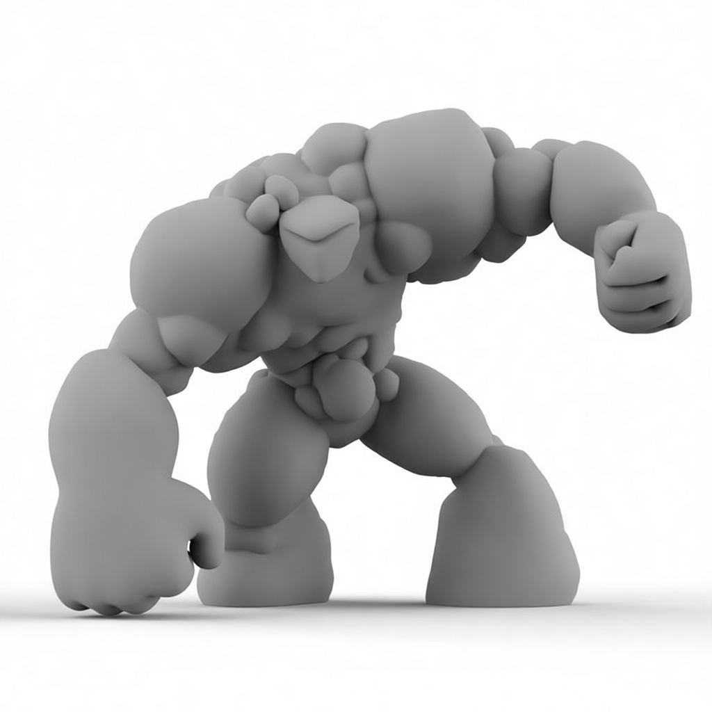 Rock Golem Figurine free 3D printable STL
