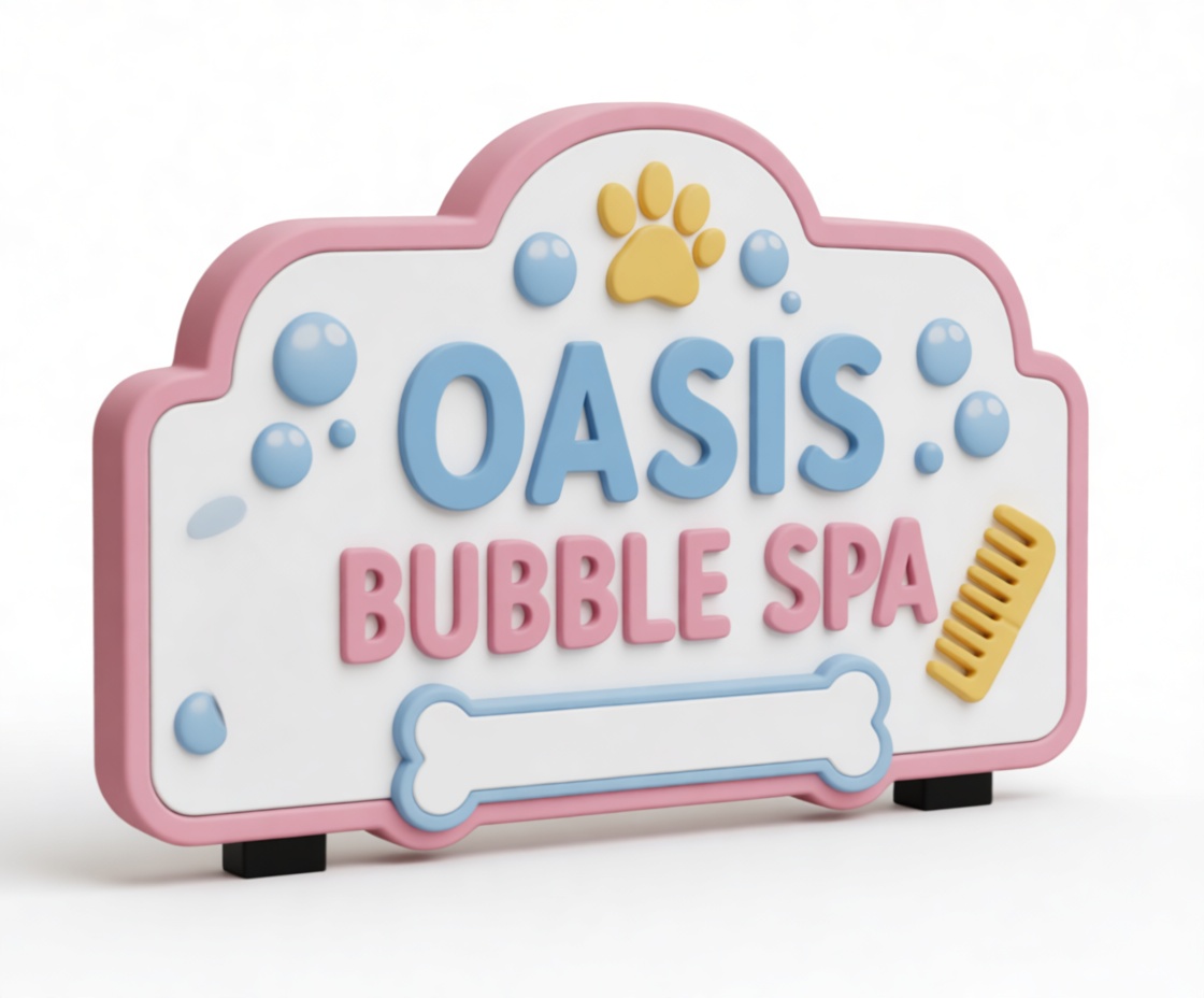 Oasis Bubble Spa Sign free 3D printable STL