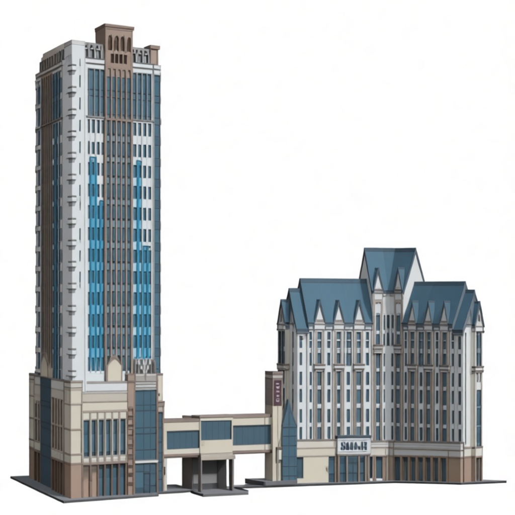 Orlando Hilton Hotel Model free 3D printable STL