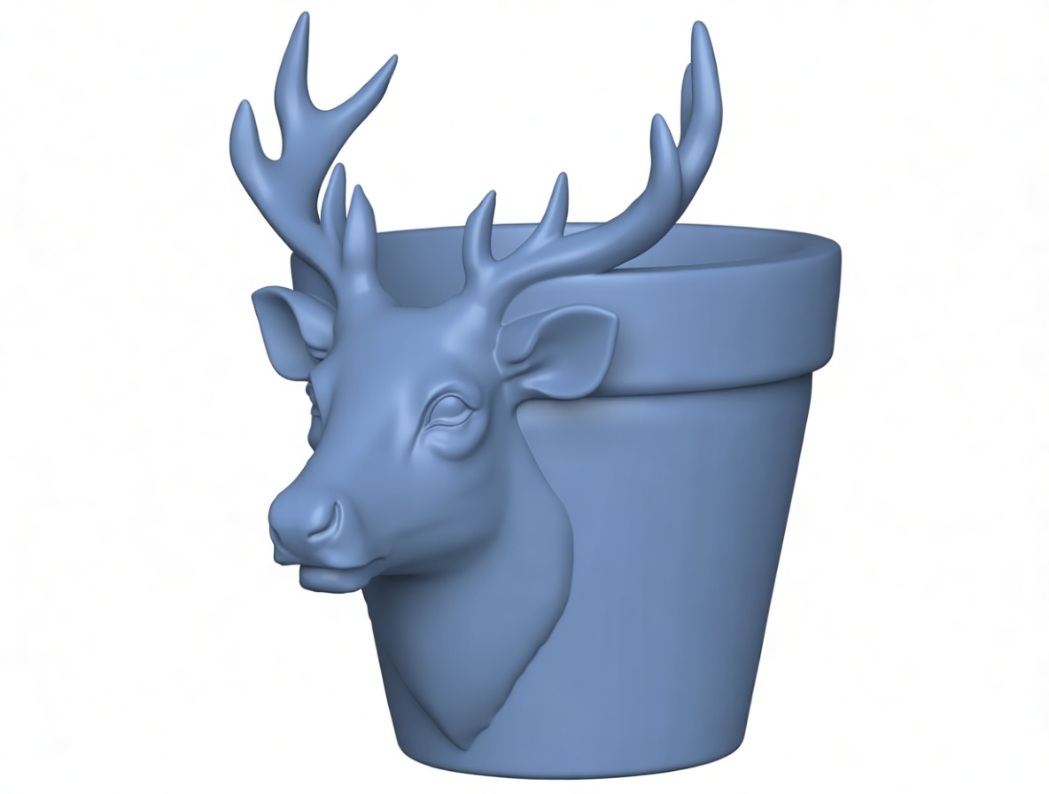 Deer Head Planter free 3D printable STL
