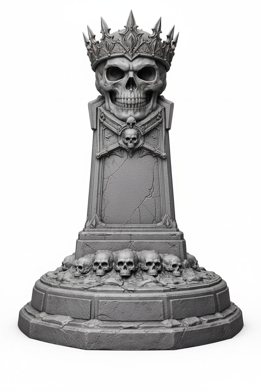 Skull King Monument Statue free 3D printable STL
