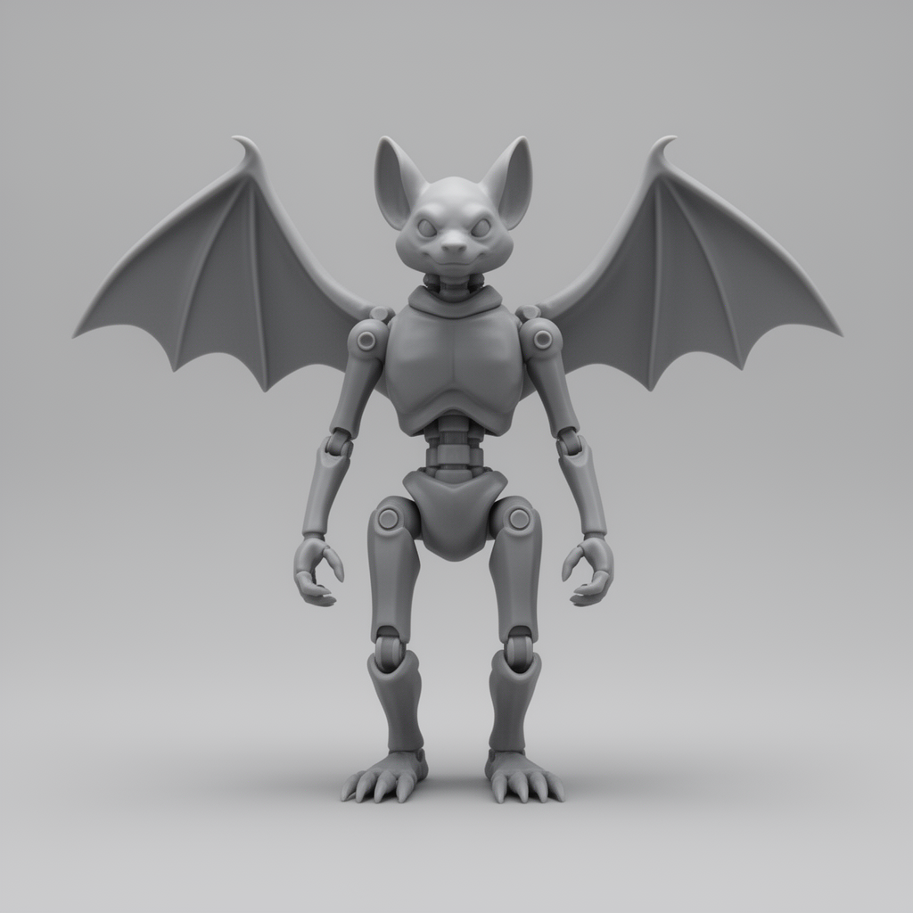 Articulated Bat Figurine free 3D printable STL